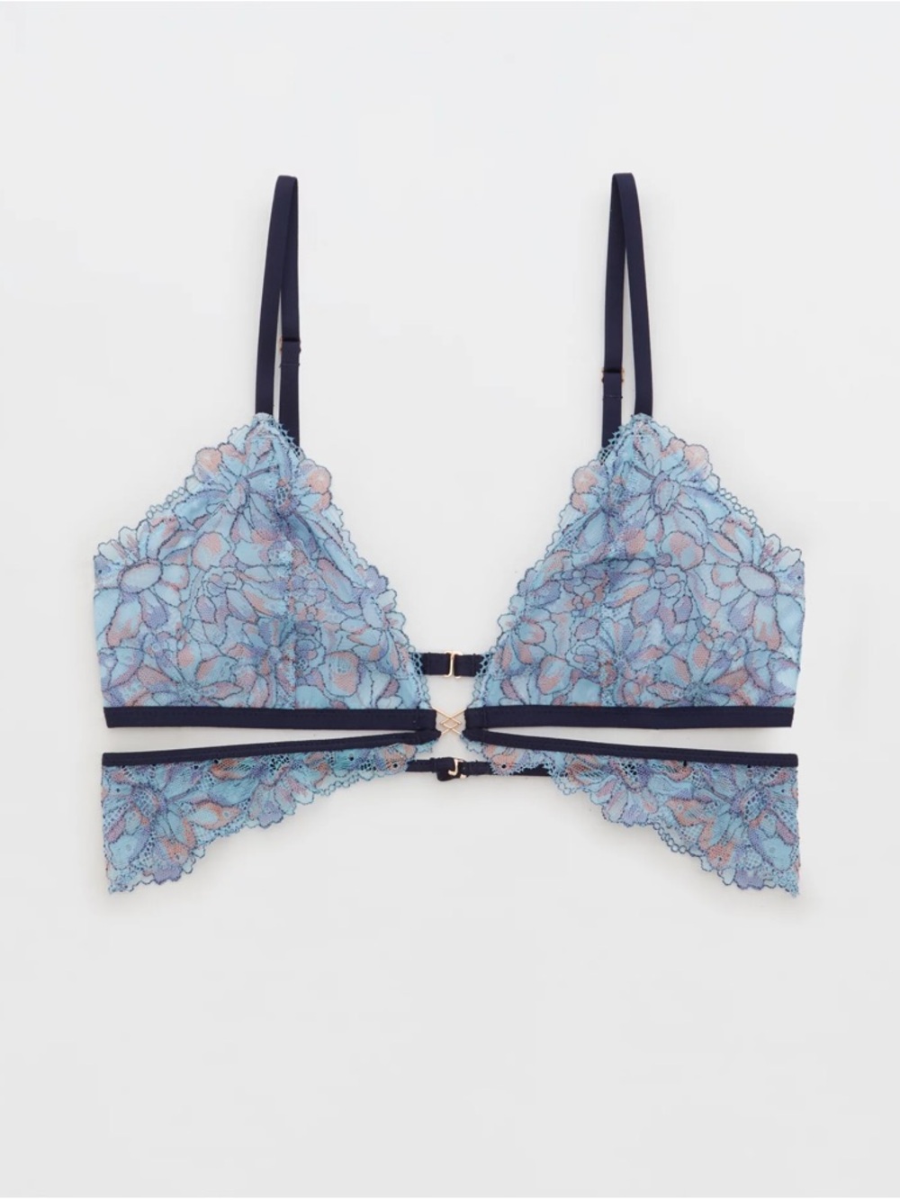 NWT AERIE DREAMSCAPE BLUE LACE LINGERIE BRALETTE